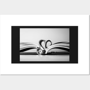 Book heart Posters and Art